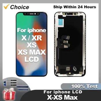 АААА + OLED iPhone X XS LCD дисплей С 3D touch Screen Digitizer Incell Display За iPhone XR XS MAX Резервни Части за LCD дисплей