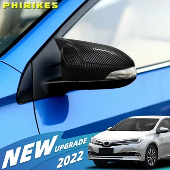 За Toyota Corolla 2014 2015 2016 2017 Покриване на страничните огледала за обратно виждане Черни висококачествени видове