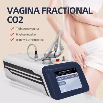 Фракционная машина за Co2 за стягане на вагината, премахване на пигмента, пилинг на кожата, машина за премахване на бръчки и белези от акне