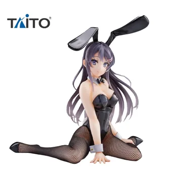 В присъствието на Истински TAiTO AMP Sakurajima Mai Rascal Does Not the Dream of Bunny Girl 15 см Аниме Фигурки са подбрани Модел Играчки Подарък