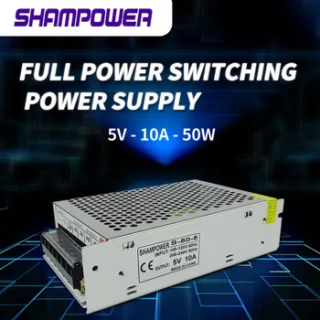 Импулсно захранване SHAMPOWER от ac 110/220v до dc 5v 2A 3.8 A 5A 10A 25 W 50 W Светодиодна Лента Захранване Адаптер на Захранване Трансформатор