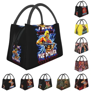 Masters Of The Universe, изолирано чанта за обяд за жени, преносим хладилник Power He-Man, термобокс за bento, Плажен къмпинг, за пътуване