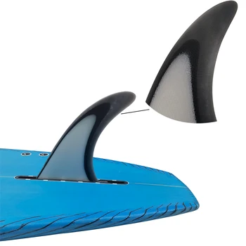 SUP Дъска с Централно лапа дължина 8/9 от фибростъкло Quilha Single Fin За Лонгборда Бяла с черна Лапа, за да сърфирате Stand UP Paddle Sport