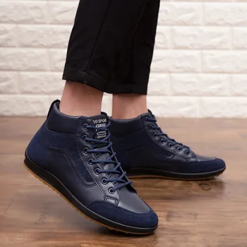 Маратонки Мъжки градинска спортни обувки, Ежедневни обувки Zapatillas Hombre Обувки от изкуствена кожа за Мъже 2024 Нова удобни обувки за ходене нескользящая