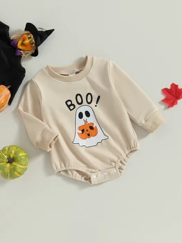 Сладък костюм на Хелоуин, къс ръкав, през цялата силует, Боди с принтом Мрежа за бебета и деца