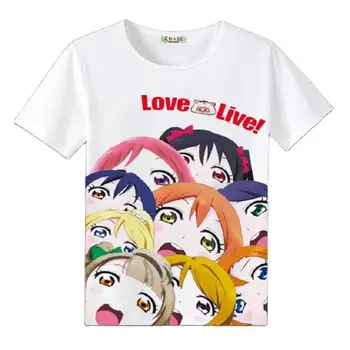 Аниме LoveLive! Памучен ежедневни тениска Schoolidol project тениска
