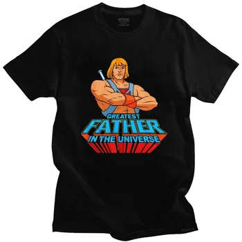Тениска He-Man And The Masters Of The Universe за Мъже, Памучен Тениска за почивка С къс ръкав, Тениски за най-великият Баща си, Потници, Облекло