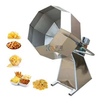 Машина за подправки за предястие от картофен чипс, пържени в цевта / Осмоъгълна машина за нанасяне на един ароматизиране на фъстъци
