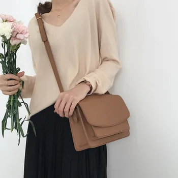 Дамски модни однотонная чанта от изкуствена кожа, малки чанти през рамо, чанта през рамо за момичета, чанти-незабавни посланици за жени, bolso mujer