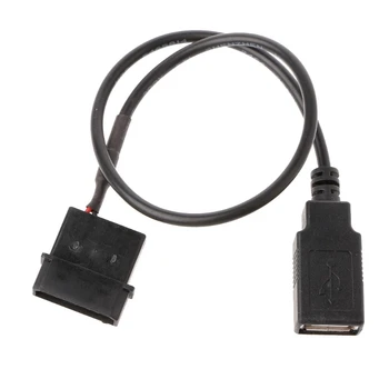 2-пинов периферна кабел-захранващ адаптер Molex към конектора USB 5V
