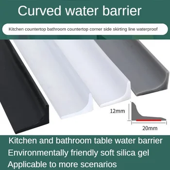 Водоустойчива лента за кухня с различен размер, самозалепващи оборудване запечатване лента за врата, отделяща банята, аксесоар за душ-фехтовка