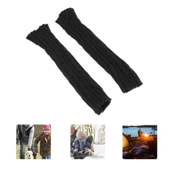 1 Чифт Трикотажни дълги белезници, пазещи топлината, Armlets, защита на ръцете, зимни ръкавици