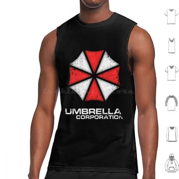 Umbrella Corp Реколта Тениски от памук с принтом Umbrella Corporation Corp Игри Видеоигри Биологична Опасност Зомбита, Зомбита