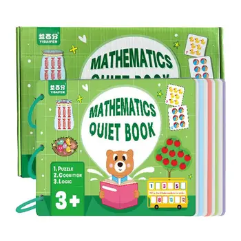 Детска книга за занимания в детската градина, развитие на играчка, книга за сензорни и тихи занимания, пъзел игра за изписване на номера на животното, дете 3-6 години