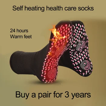 Чорапи за отслабване, шиацу, Самонагревающиеся, Мъжки, Женски, самонагревающиеся, Турмалиновая магнитна терапия, Приятна топлина за краката