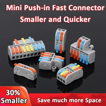 Универсален компактен мини-клеммная блок с быстроразъемным присъединяване на проводници и кабели за домашно 2/3-за контакт на SPL Материя