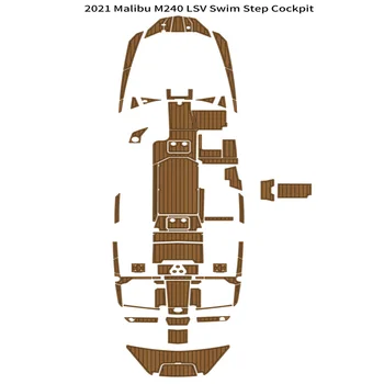 2021 Malibu M240 LSV Платформа за плуване, Подложка за пилотската кабина, подложка за пода от пяна EVA Тиково дърво