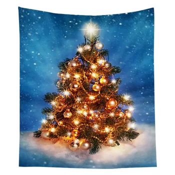 95x73 см Коледен гоблен в скандинавски стил, Коледна декорация за дома, плат за спални, Коледно дърво, Стенни плат