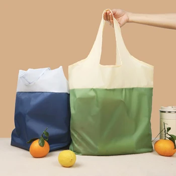 Голяма сгъваема пазарска чанта с Голям капацитет, преносими, множество, водоустойчив, модни магазинчета за хранителни стоки чанта през рамо, чанта за пакетирана храна