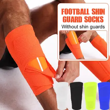 1 Чифт футболни визии за пищяла, с джоб, Противоударные Компресия спортни футболни Спортни чорапи, Защита на пищяла, ръкав Дкрепа Z0S2