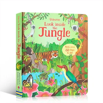 Поп образователни книги по английски език в стила на джунглата с 3D-илюстрации за деца 