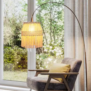 Лампион от ресни Ръчно изработени Тъкани Скандинавско-бохемски окачен лампа-лампион за декорация на дома, офиса, спалните в хотел