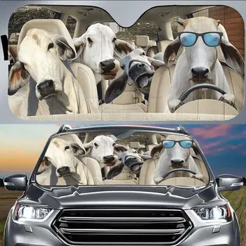 Семеен автомобил за шофиране на едър рогат добитък, забавен подарък любовник крави, сенника на предното стъкло
