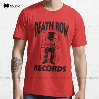 Death Row-Records Ruge Merch Тенденция тениска За Футбол мама, Забавна Художествена Градинска Дрехи, Мультяшная Тениска, Тениски с Дигитален печат