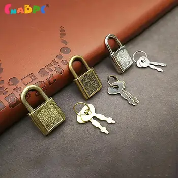 1 комплект мини-ретро-замъка за бележник, дневник, малък кутия за багаж С ключове, Обков за шкафче за куфари от с сплав