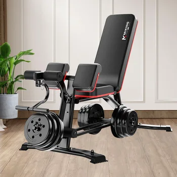 Сгъваем Многофункционален стол за гири, Пейка за фитнес на корем, стойка за коремни преси, спомагателни столче за тренировки с вдигане на тежести