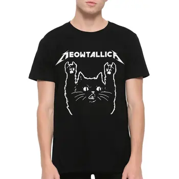 Тениска със забавна метален котка Meowtallica от 100% памук