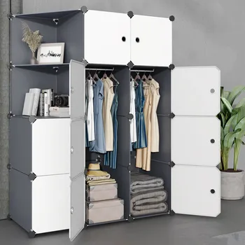 Малък Модулен шкаф за дрехи в скандинавски минималистичном стил, Органайзер за спалня, Гардероб за съхранение на дрехи, Стени Guarda Roupa Мебелите за дневна