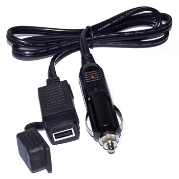 Адаптер Dc от USB до 12 v Щекер Запалката, Преобразувател на Мощност, USB Порт, Удлинительный Кабел от 12 до 5, 2A за Автомобил на Видеорегистратора