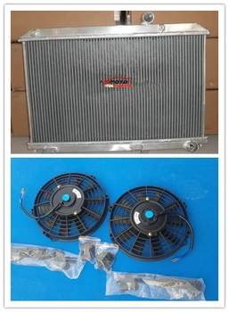 Алуминиев радиатор + състезателни вентилатор за 2003-2012 Mazda RX-8 RX8 SE17 1.3 L Manual 05 06 07 08 11 10 09 04 03 12