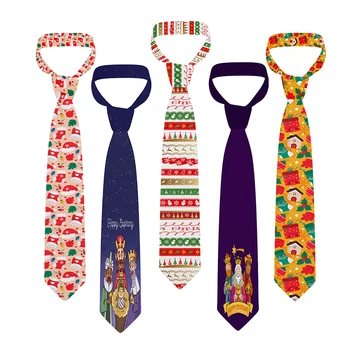 Коледен Вратовръзка с 3D Принтом, Мъжки 8 см, Тънък Бизнес Официален Вратовръзка, Бар, Клуб, Парти по Случай Рожден Ден, Модерен Вратовръзка Унисекс, Празничен Подарък Gravatas