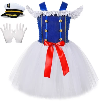 Детски костюм моряк от морската пехота за момичета Карнавалните костюми за Хелоуин униформи, Облекло-опаковка на Детска, училищна дрехи на Кралския военно-морски флот