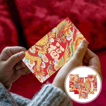 30 броя червени пликове в китайски стил, коледни парични пакети, щастливи пари чанти 2024, червени пликове (смесен стил)