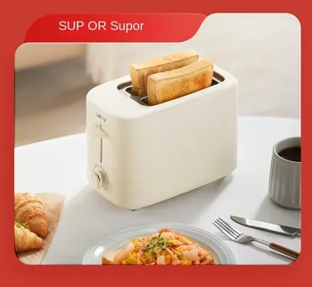 Хлебопечка Subor, компактен тостер за 2 филийки, Битова машина за закуска, 6 настройки запържване, 220 В