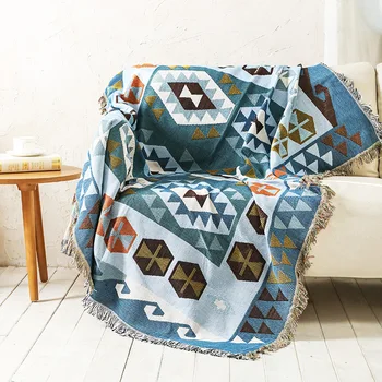 Каре одеяла Вязаное кърпа за дивана в скандинавски стил, калъф за дивана, пълно одеяло, шарени прикроватное одеяло, за да украсят дома cobertor manta