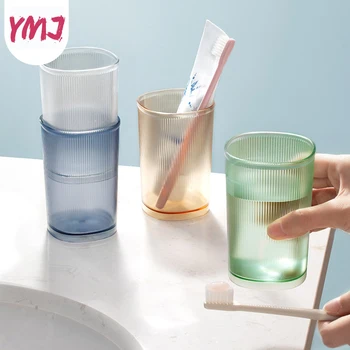 Чаша за баня, 1 бр. пластмасова четка за измиване, чаша за четка за зъби, нескользящая, креативна, прозрачна, за гаргара, чаша за четки за устата