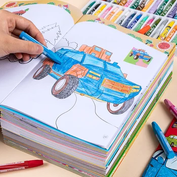 8 Книги Детска Награда-книжка за оцветяване с Анимационни кола е Подходящ за деца от 3 до 6 години Момче Графити се Учи Живопис 17 *24 см Libros Livros