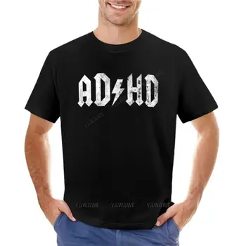 Тениска с ADHD, спортна тениска, мъжки облекла, мъжка тениска с кръгло деколте
