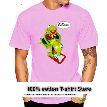 Тениска Kermit Cocain Party Like Фен, Размер S Xxl, Мъжки Ризи, Мода 2019, Дрехи, Фланелка, Е Гореща Тема, Мъже, Къс Ръкав