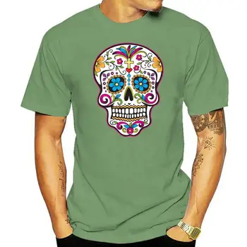 2022 популярна тениска Мексикански Захарен Череп Мъжка Тениска Харизматичен човек, С Кръгло деколте И Къси ръкави от 100% памук, удобна риза