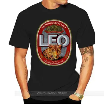 Нова Мъжка Тениска Thai Leo Beer Тайланд Леопардовый Мек 100% Памук Нова Тениска M, L, Xl Памучни Тениски С къс Ръкав Мъжки Дрехи