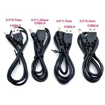 2 бр./лот USB порт на 2.0*0.6 2.5*0.7 мм 3.0*1.1 3.5*1.35 мм 4,0*1,7 mm 5,5*2,1 мм, 2,5 мм Plug 5 В dc жак за съединител за захранващ кабел