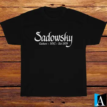 Нова риза Sadowsky ню йорк Pickup Guitar С Логото на Черно и Сиво Бяла Тениска Размер S 3XL