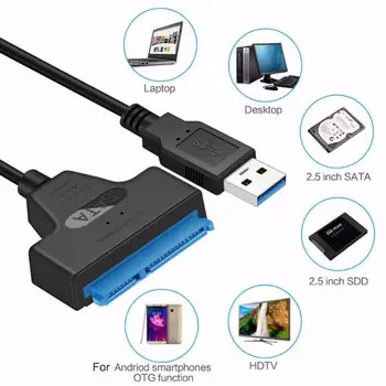 USB 3.0 Кабел SATA SSD HDD SATA 3 КЪМ USB Кабел Easy Drive 2.5 Инча Мобилен Външен Твърд Диск с USB-адаптер за 22-Пинов компютър на Компютър