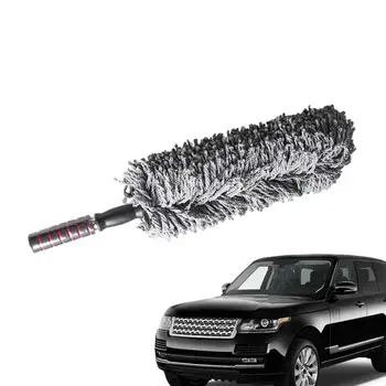 Въже за измиване автомобили от микрофибър с гъвкава дръжка, устойчива на плъзгане въже, четка за почистване с пълна степен на почистване, мека въже за измиване на кола без драскотини