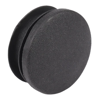 Черни пластмасови капачки с диаметър от 35 мм с кръгла тръбна вложка 10 бр